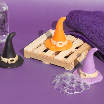 Molde chapéu de bruxa de Halloween